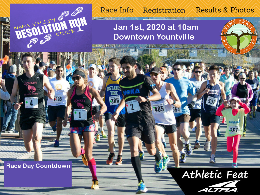 Athletic Feat presents the 2020 Napa Valley Resolution Run on New Year's Day
